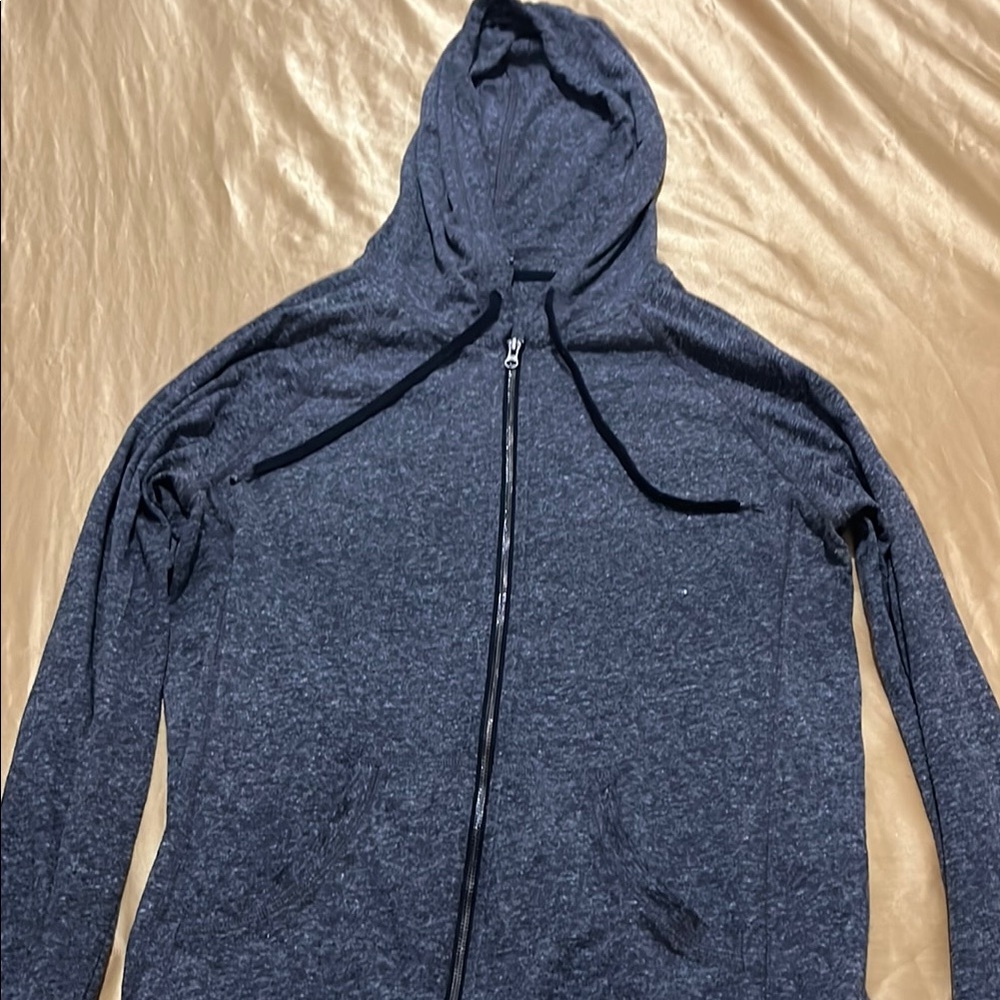 Champion Heather Navy Zip Up Sweater with Hood